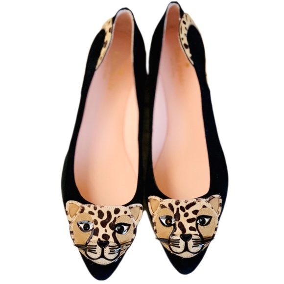 kate spade Shoes - X SOLD X NEW Kate Spade Black Norman Leopard Flats